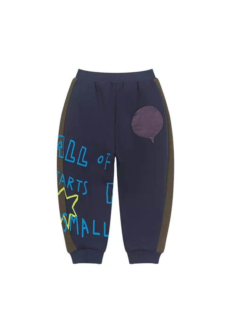 Outdoor Sweatpants With Graphic Printed Sides