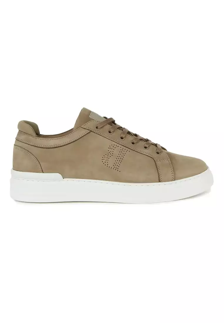 Buy BOGGI MILANO Nubuck Leather Trainers with Logo 2024 Online