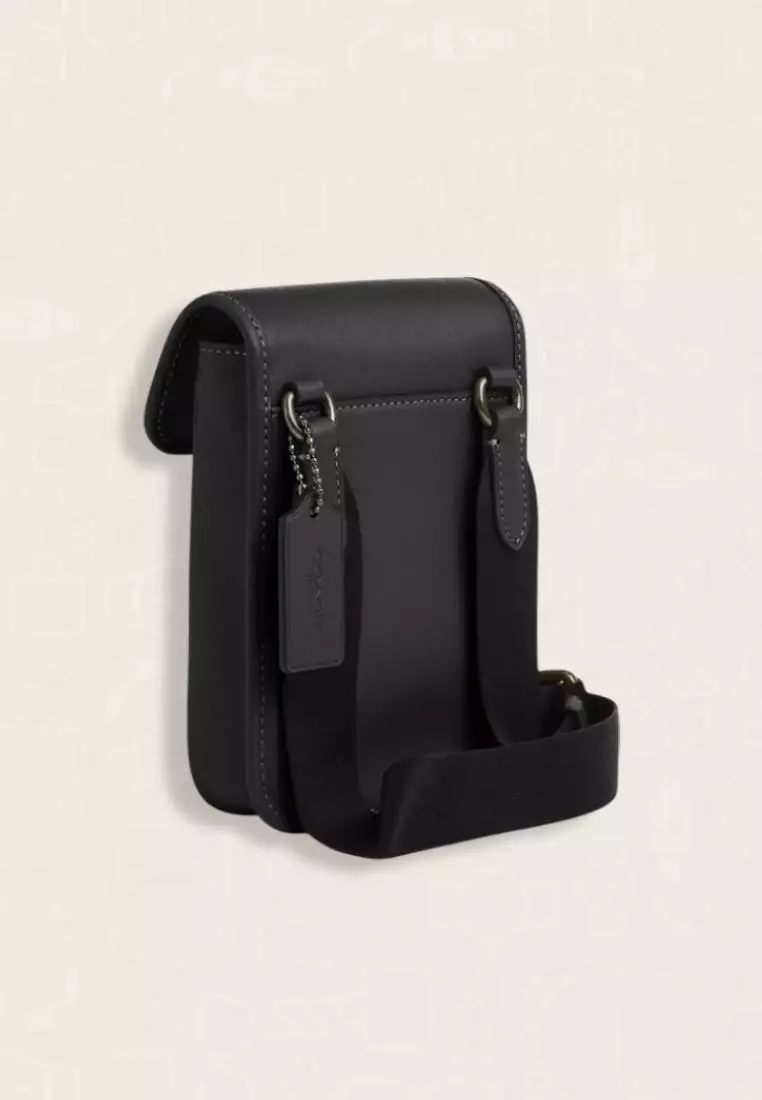 Jual Coach Coach Racer Phone Crossbody Bag Black Original 2025