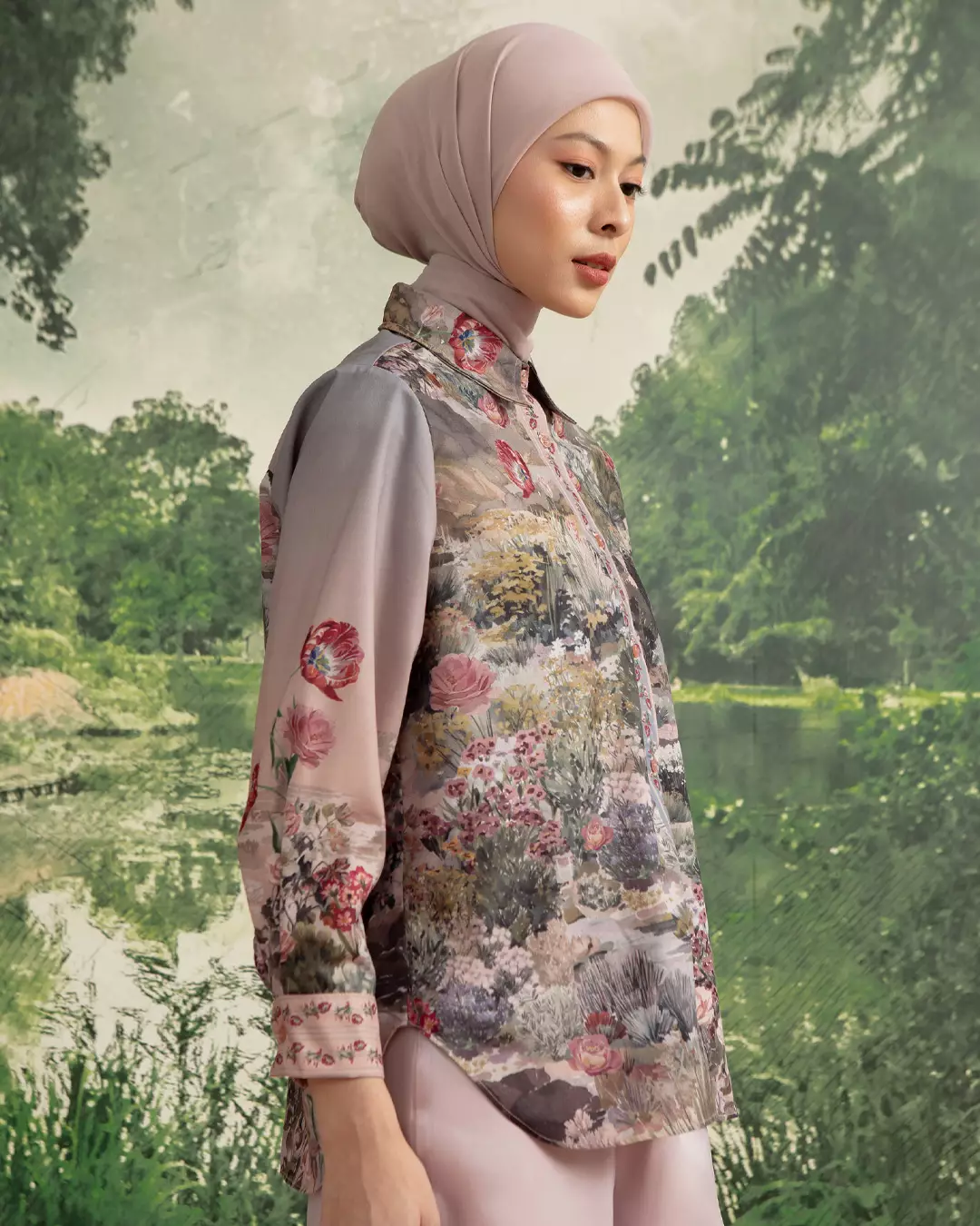 HijabChic Leifa Top - Violet Ash