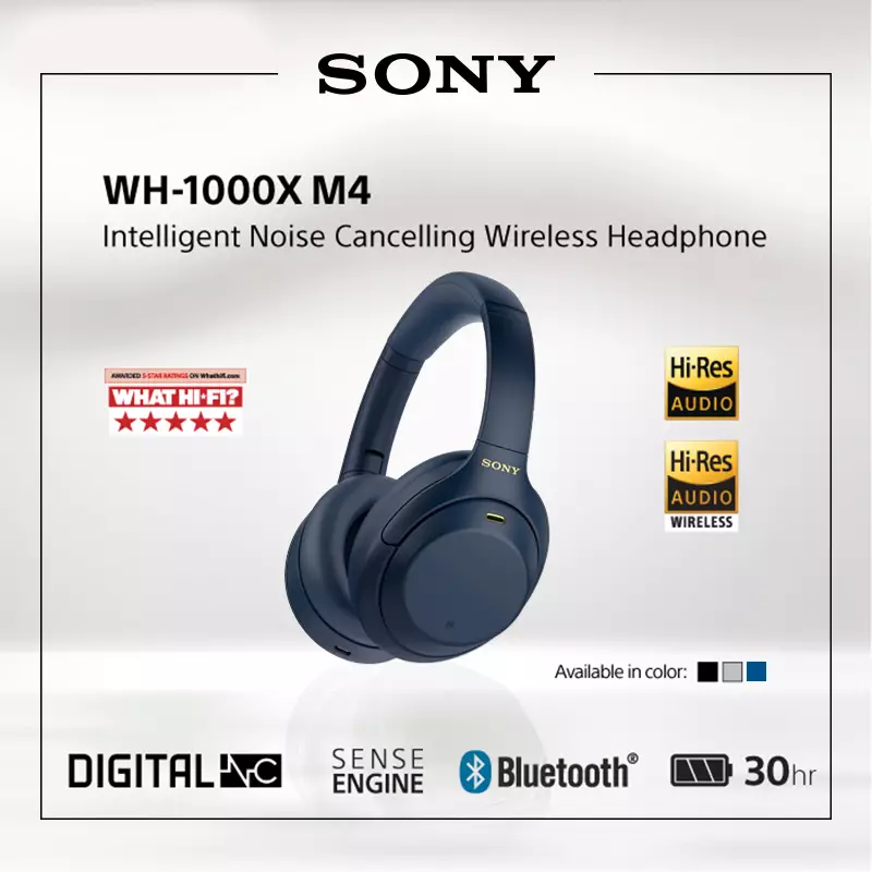 Jual Sony SONY WH-1000XM4 Midnight Blue Wireless NC Headphone