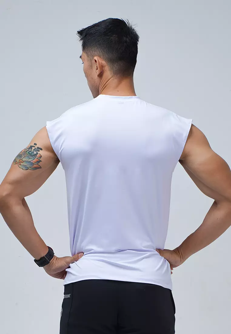 Tanktop Unfinished Sleeveless Essential series White