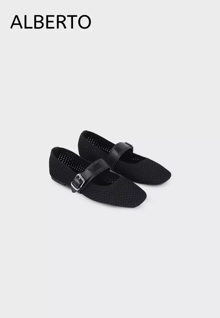 cushOn Women's Feya Knitted Mary Jane Shoes