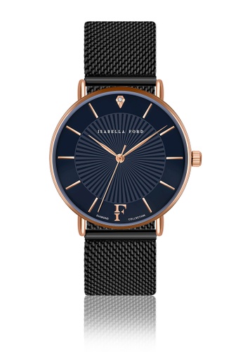 Isabella Ford 藍色 Isabella Ford Florence Black Mesh Women Watch 185C0AC1E52C30GS_1