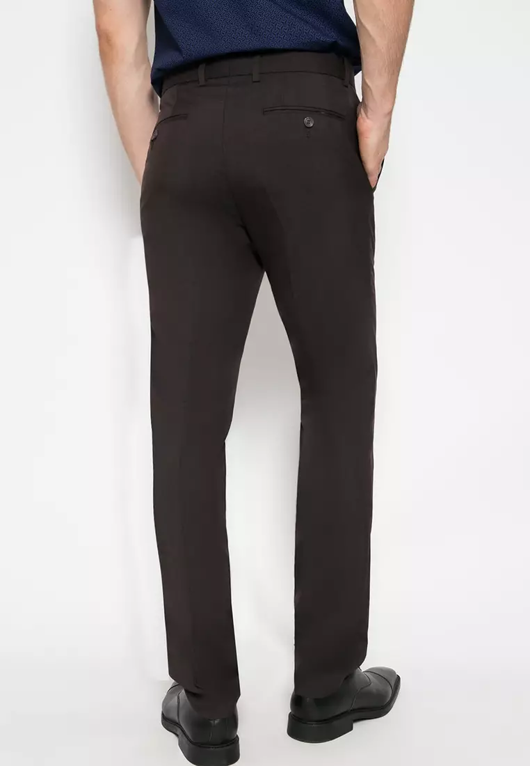 Johnwin - Celana Formal - Coklat - Slim Fit - F.964.010.102.C