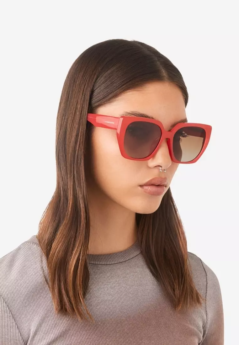 HAWKERS Coral Peanut Butter Eco Boujee Sunglasses For Women, Female. Official Product Designed In Spain