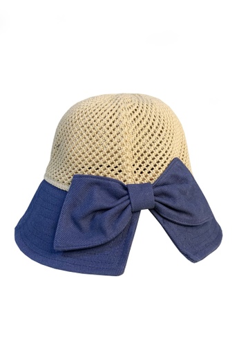 Twenty Eight Shoes navy VANSA Linen Stitching Sunshade Bucket Hat  VAW-H0612 761DAAC14EF70CGS_1