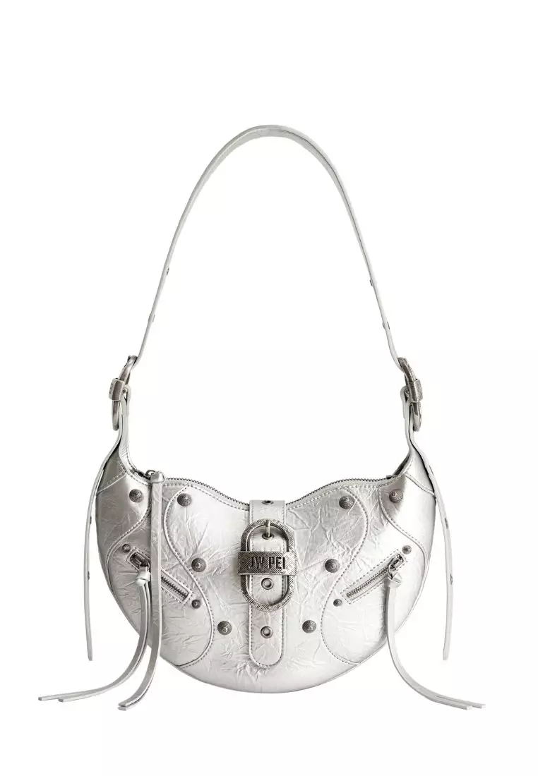 Gabbi Crushed Ruched Hobo Handbag - White Online Shopping - JW Pei