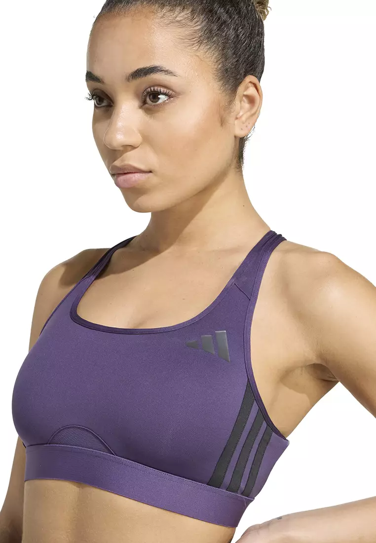 Powerreact Train Medium-Support 3-Stripes Bra