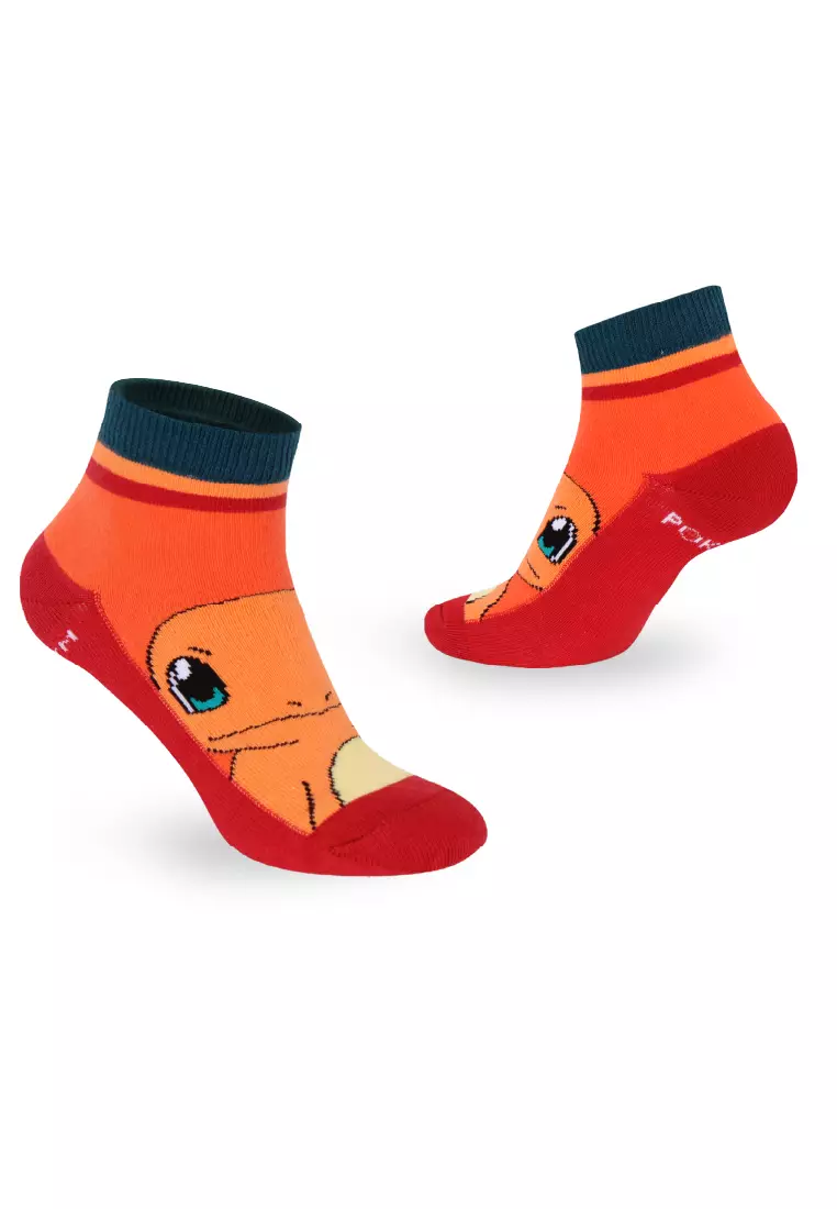 Pokemon Boys' Antimicrobial Cotton Thin Casual Ankle Socks 3 pairs in 1 pack PKRBCG532