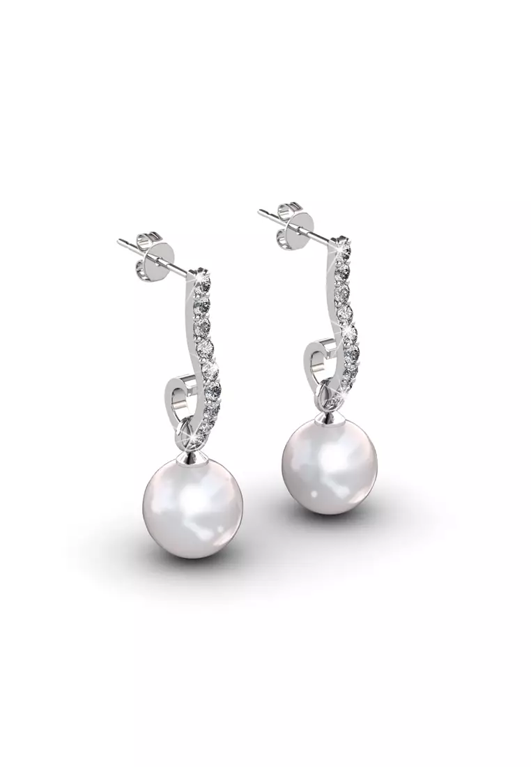 Sophie Pearl Set Earring - Anting Crystal Swarovski by Her Jewellery
