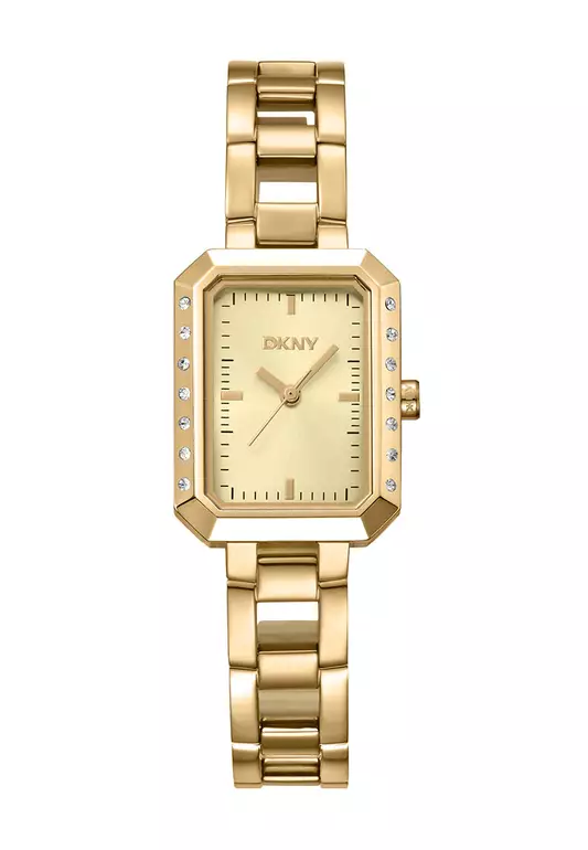 Dkny Uptown Glitz Gold Stainless Steel Analog Quartz Watch For Women DK1L010M0025