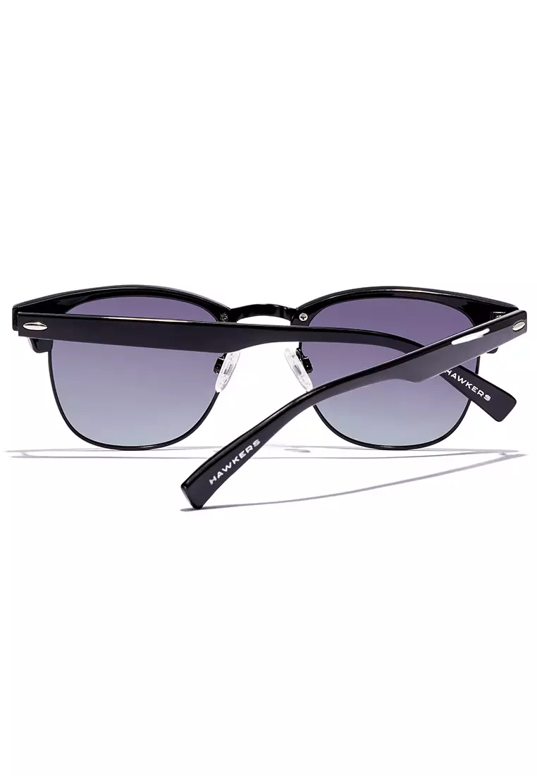 HAWKERS Classic Bold Polarized Black Matte Grey Sunglasses For Men And Women, Unisex. Official Product Designed In Spain