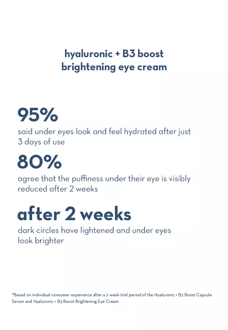 Hyaluronic + B3 Boost Brightening Eye Cream