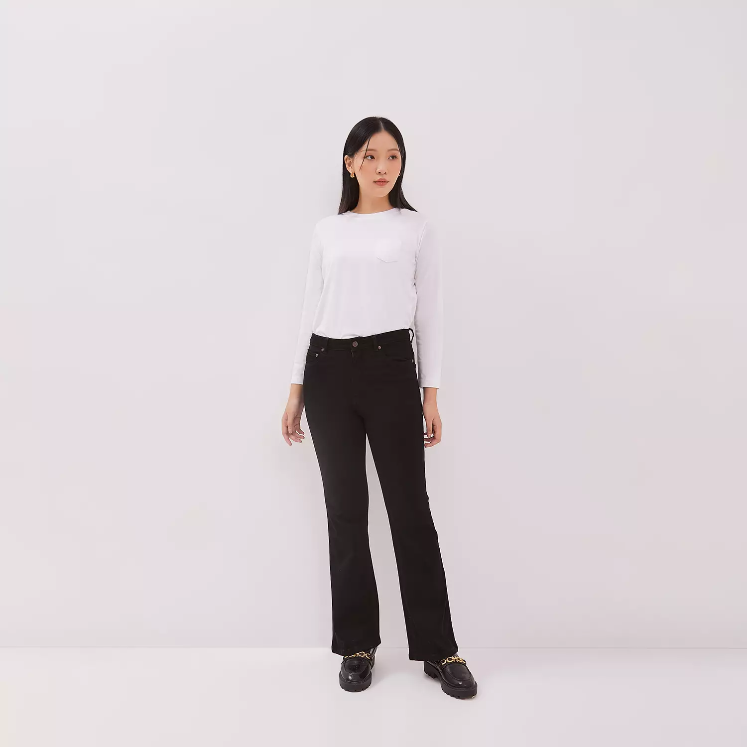 DUST Celana Vintage Cutbray Jeans Dista Black (D.3831)