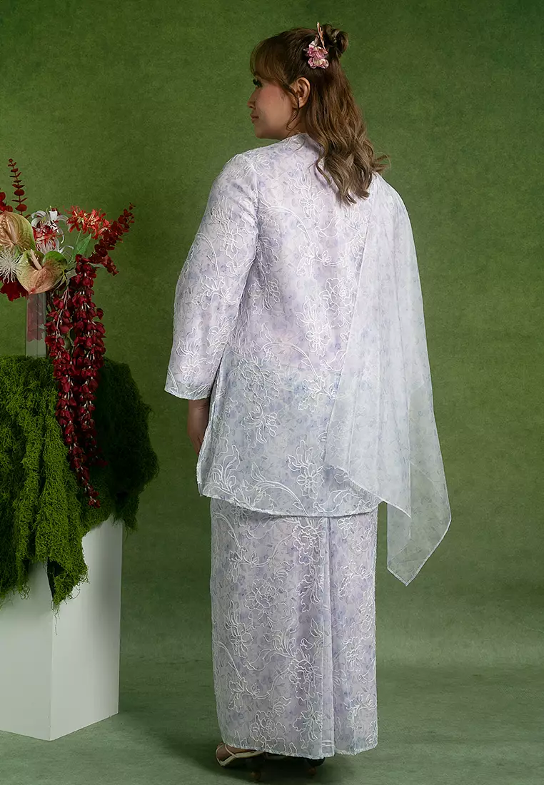 Aneesa Plus size Kurung with Shawl
