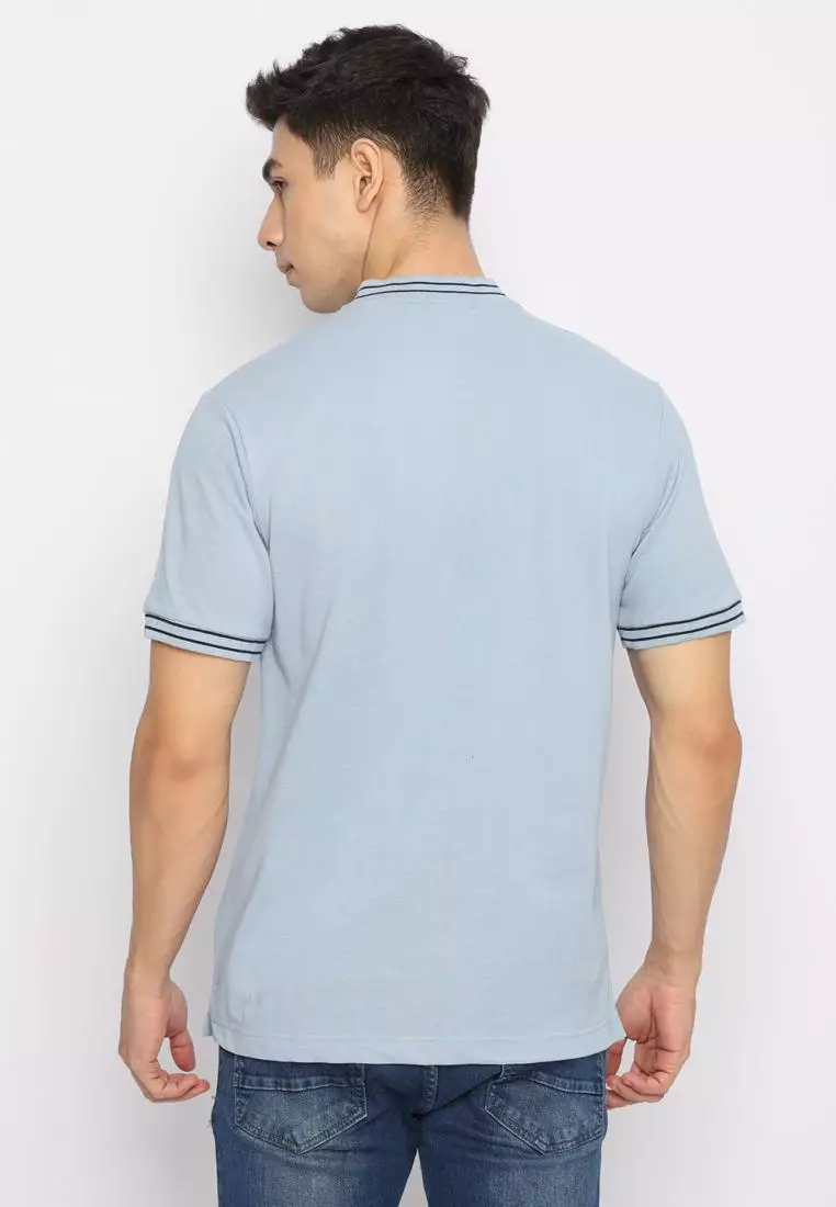 Matsuda Kaos Henley Pique Hino