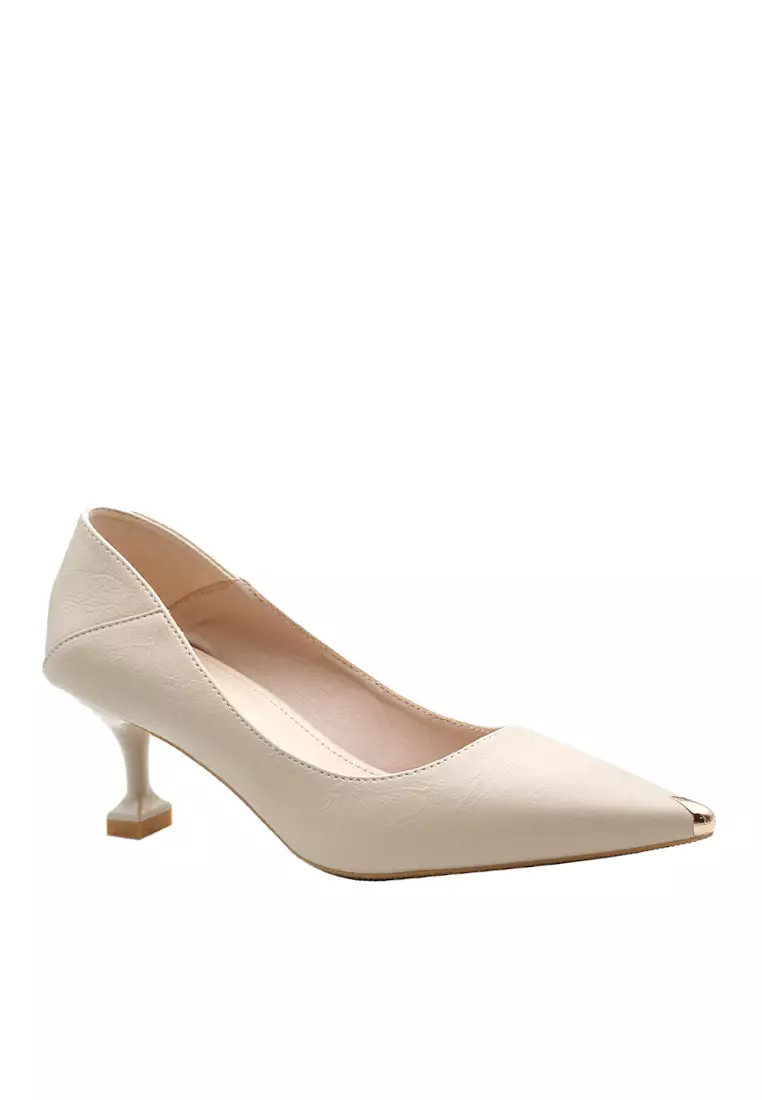 Discount on Twenty Eight Shoes  shoes - SKU: VANSA Fashion Cow Leather Mid Heel Pumps VSW-H5A
