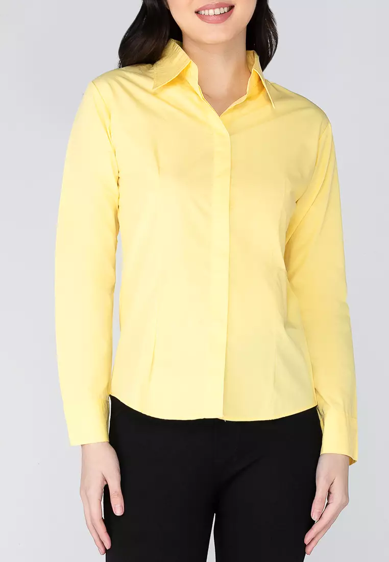 Della Long Sleeve Office Blouse