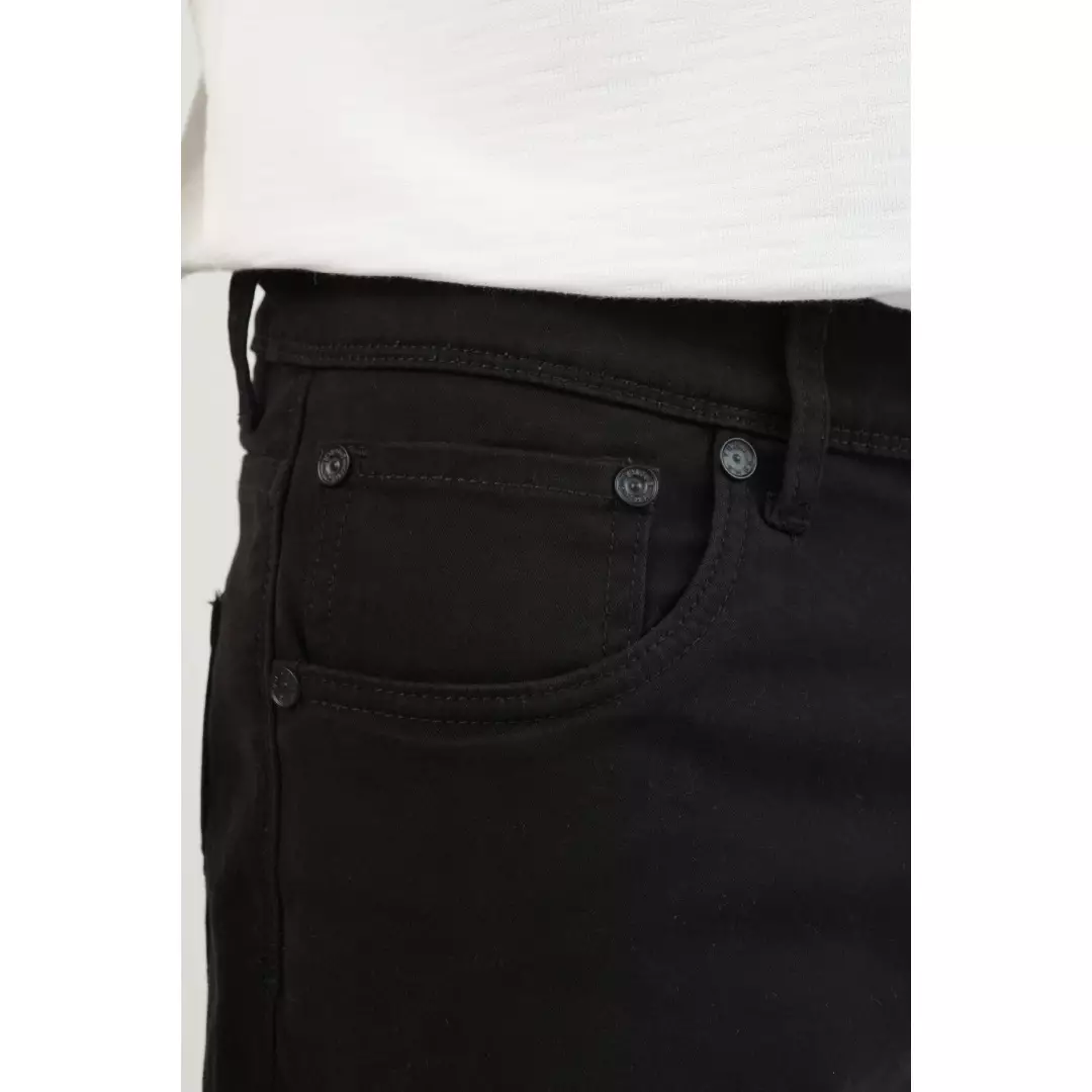 Emba Denim - BS08 Katun Twill Celana Panjang Katun Pria Regular Fit Stretch Black