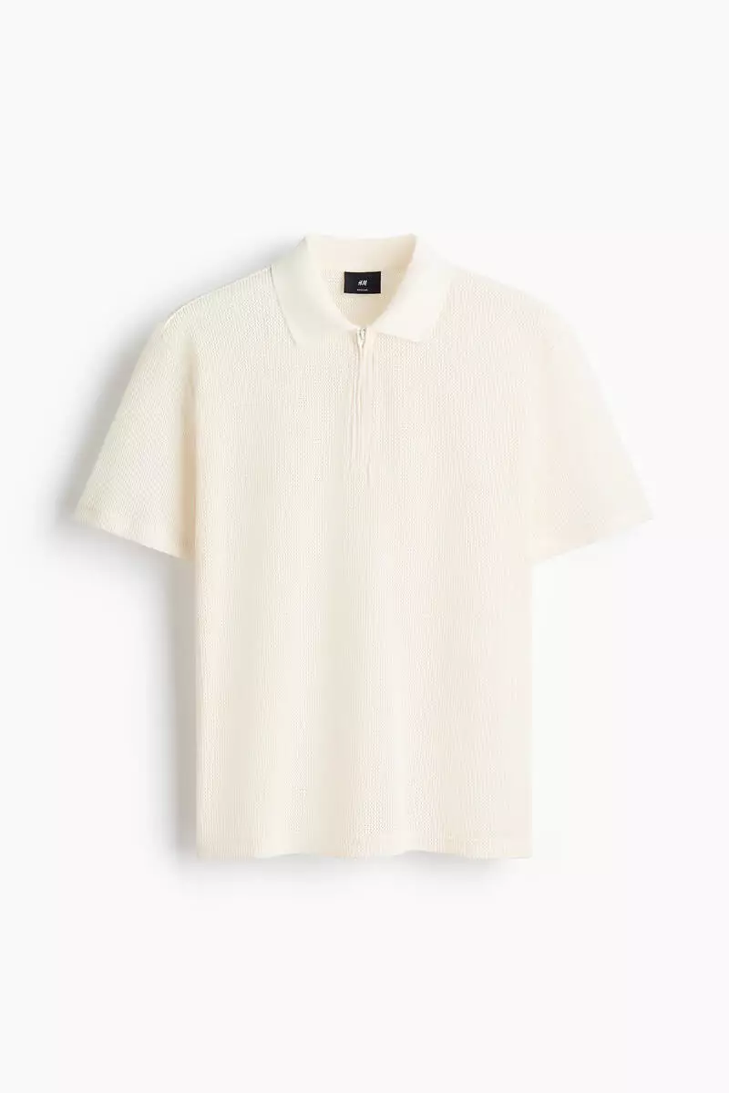 Regular Fit Hole-knit polo shirt