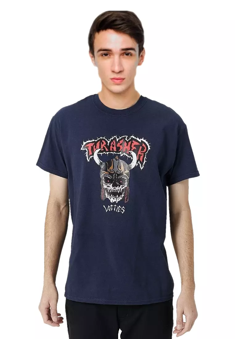 Thrasher Lotties T Shirt Navy