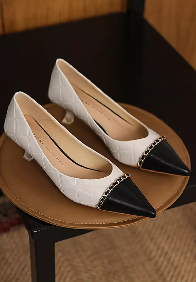 VANSA Color Matching Chain Mid-Heels VSW-H3361