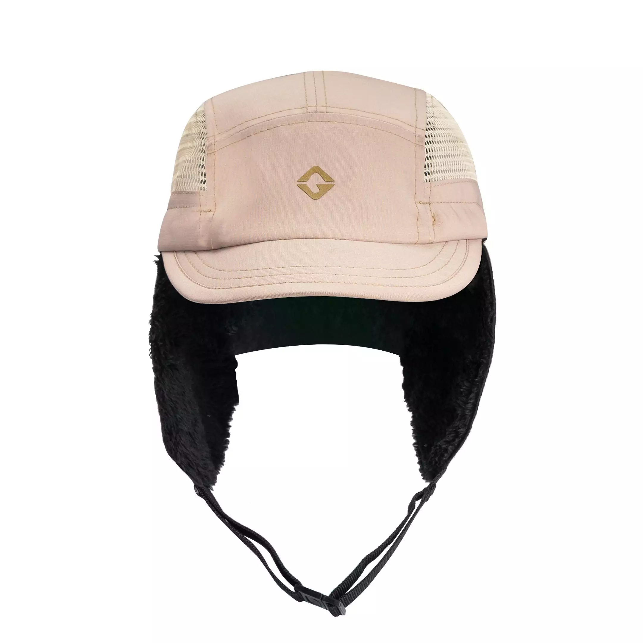 Panel Nylon 5 Panel Earflap Cream