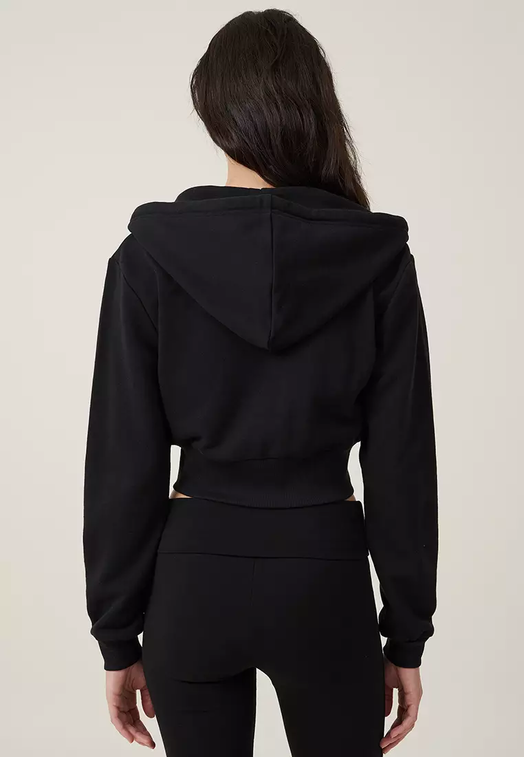 Buy Cotton On Cropped Fitted Zip Through Hoodie 2024 Online