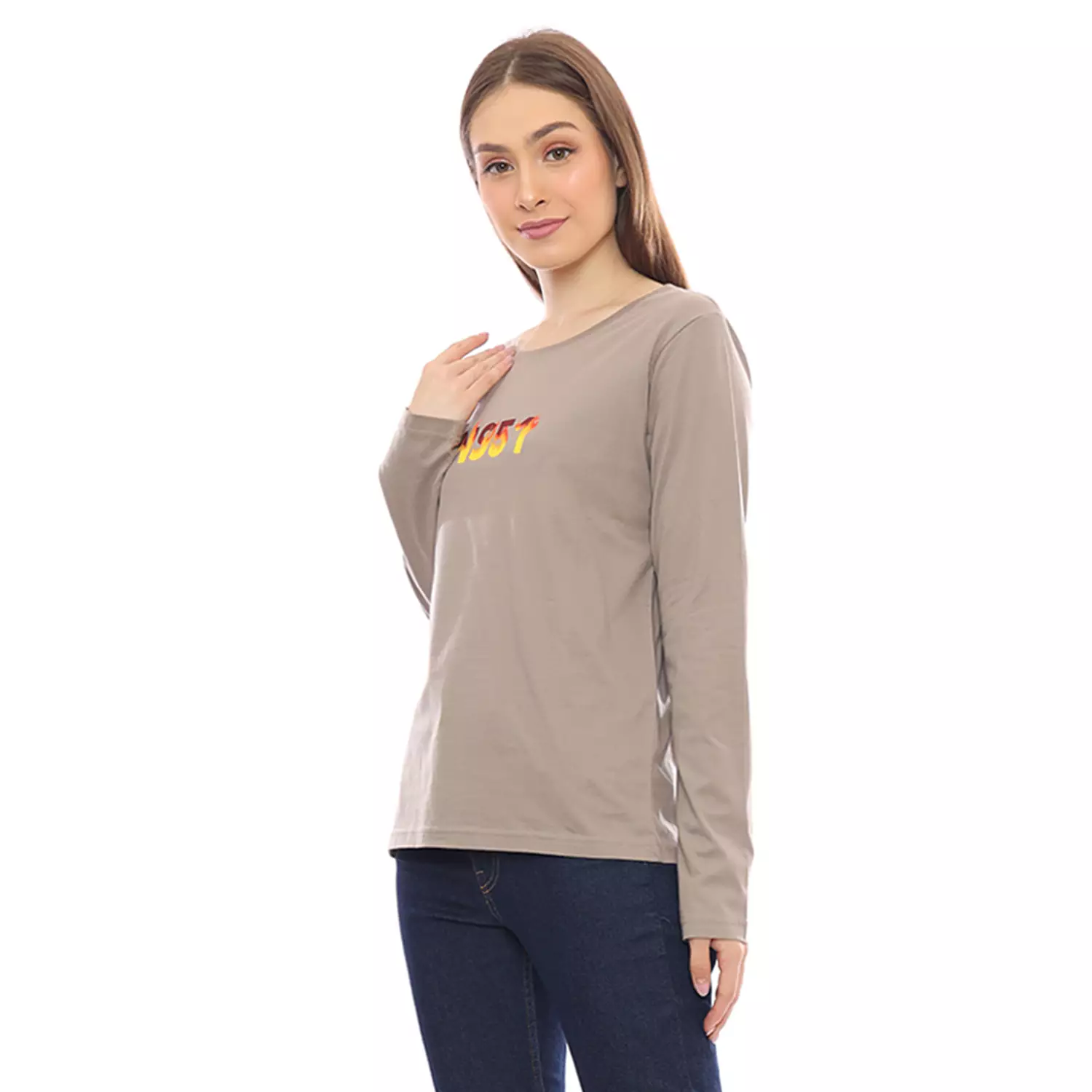 Insight Kaos Lengan Panjang Wanita B Fiery Bone Long Tee Planet Surf
