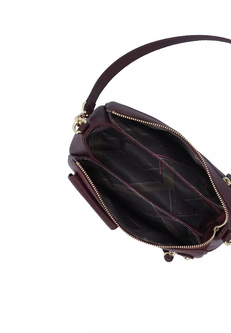 CR Harper 2-Way Shoulder Bag - Maroon