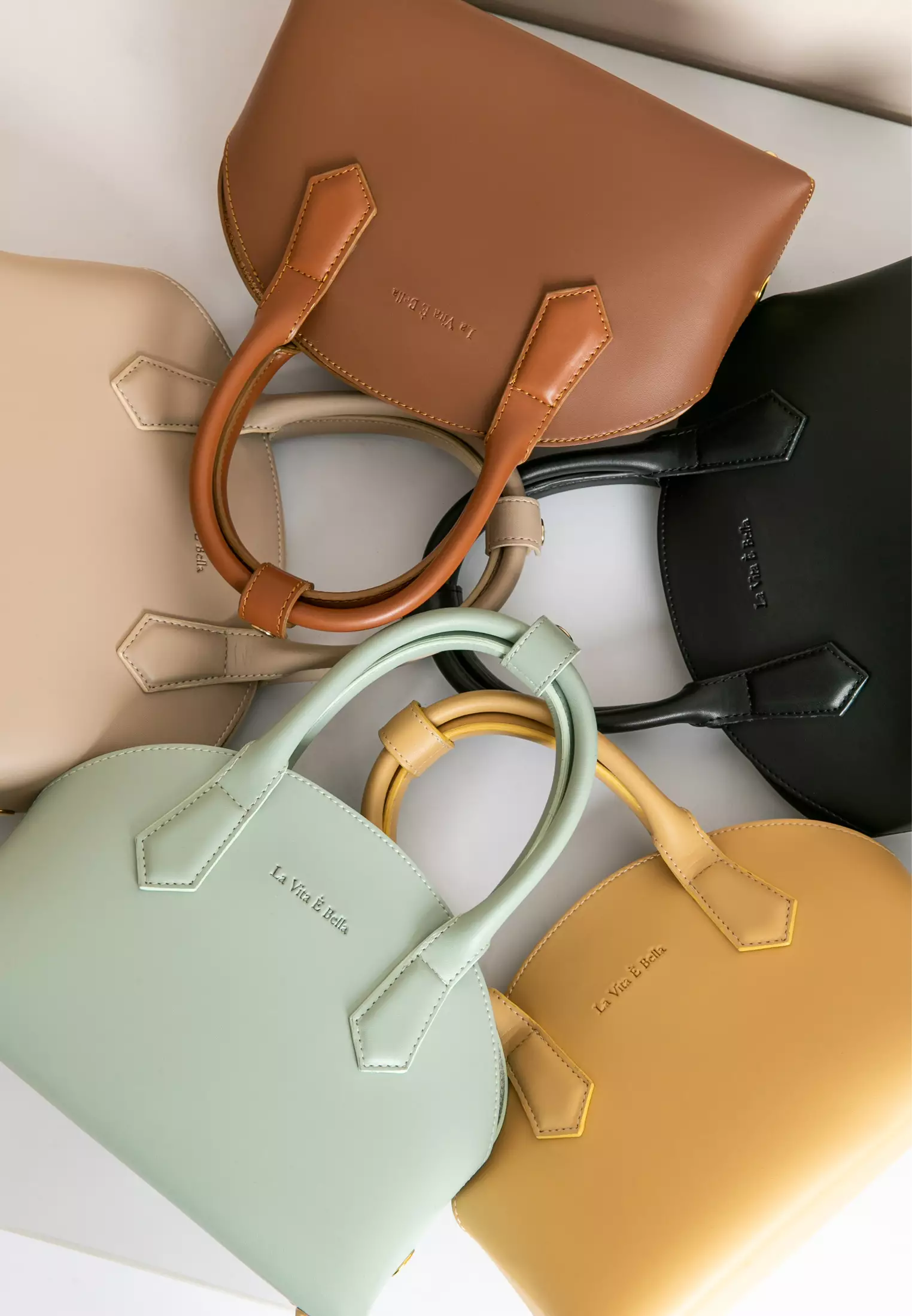 Halve Women Hand Bag with Crossbody Strap