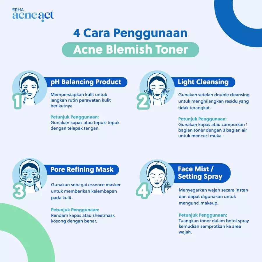 ERHA Acneact Witch Hazel & Chamomile Acneact Blemish Toner 100 Ml - Toner Wajah Berjerawat