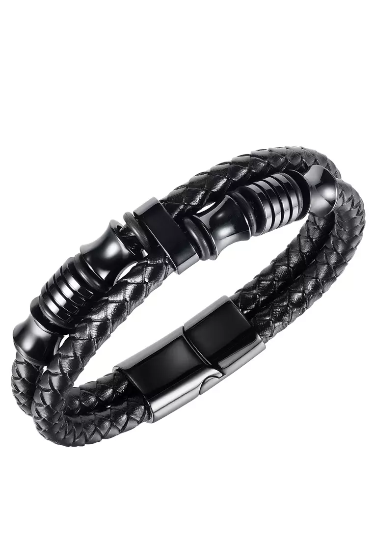 型男磁吸扣鈦鋼手環