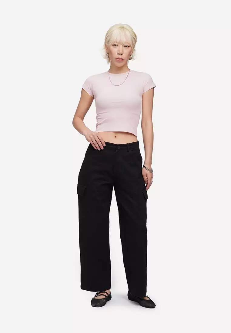 Capped Sleeve Slim T-Shirt