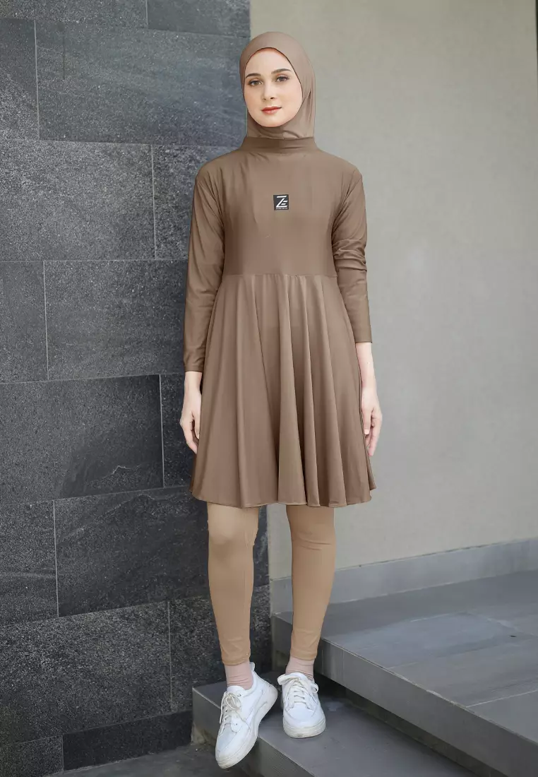 Zelena - Atasan Olahraga Wanita Ivy Longsleeve Tunic Bigsize