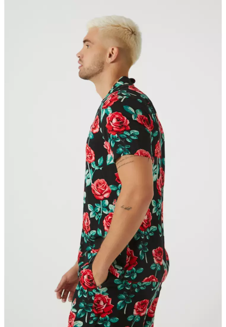 Forever 21 top rose shirt