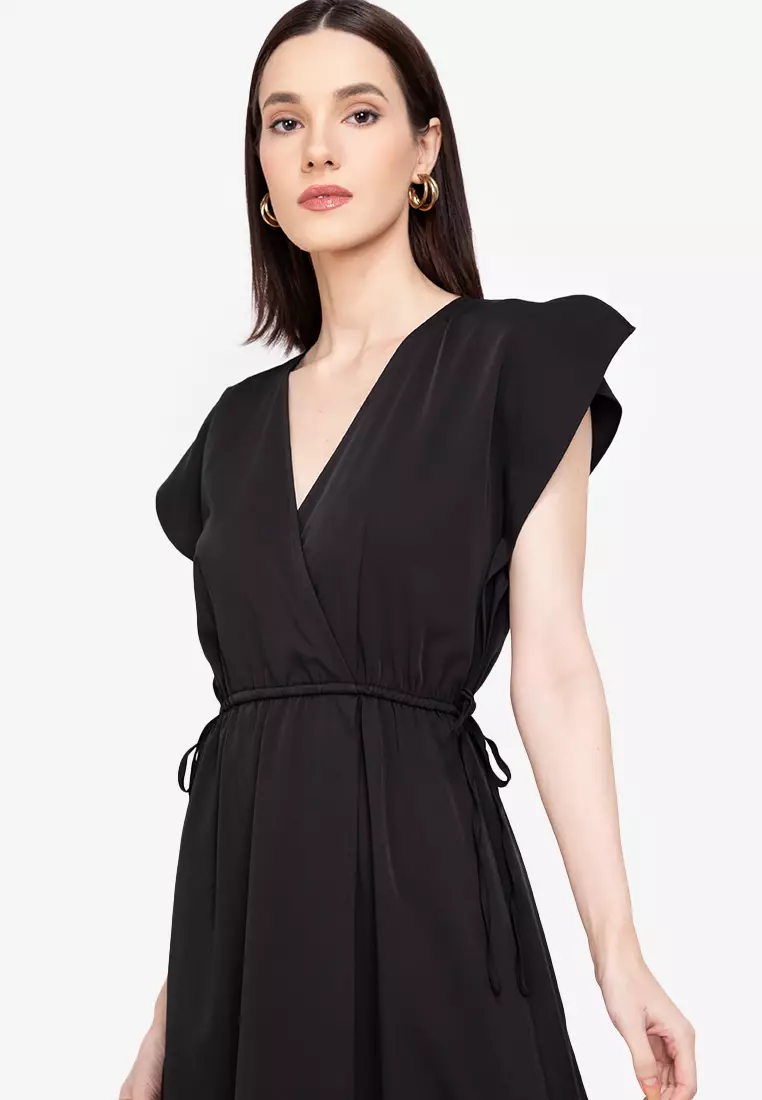 buy zalora work relaxed wrap dress 2023 online | zalora singapore