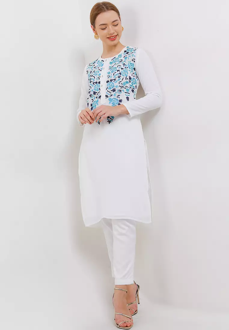 Chanira Festive Raina Tunic-White