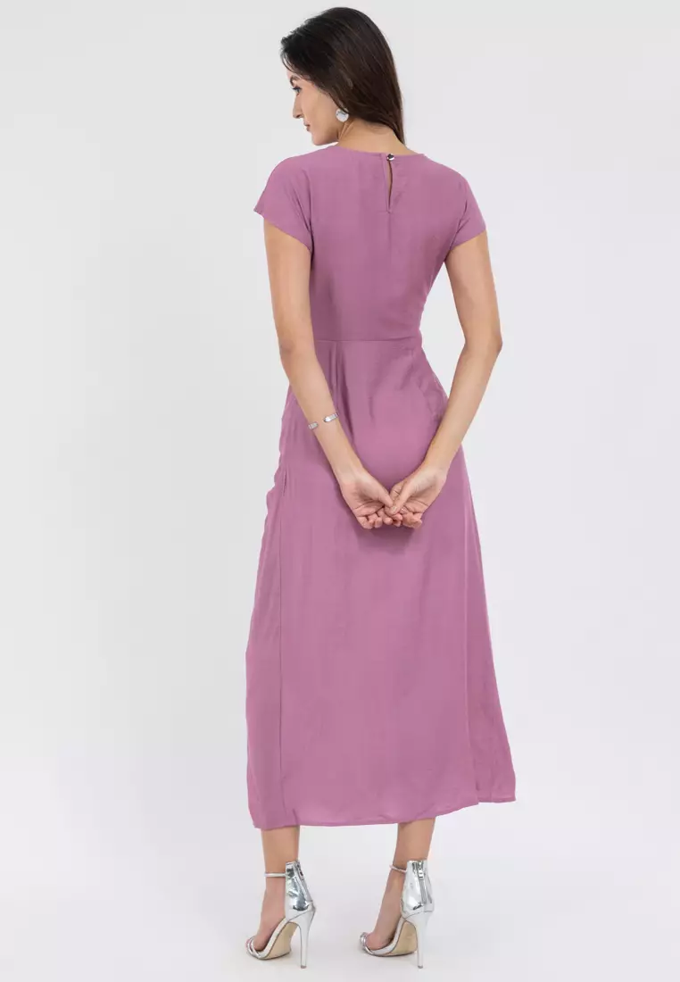 MINERVA Side Drape Dress