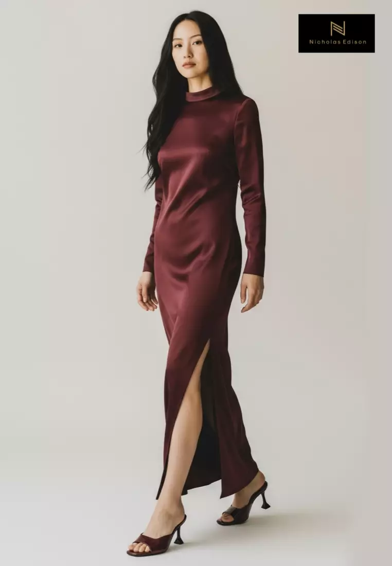 Nicholas Edison Heel Fika Maroon