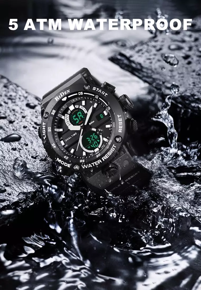 Jam Tangan Pria Original Analog&Digital Multifungsi Militer Jam Tangan Cowok Hitam