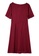 OUNIXUE red Temperament Solid Color Waist Dress 8CEE6AA5F73BD4GS_7