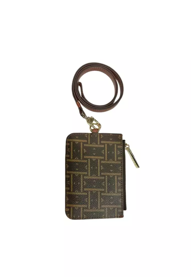 MONOGRAM CARD SLOT WITH LANYARD