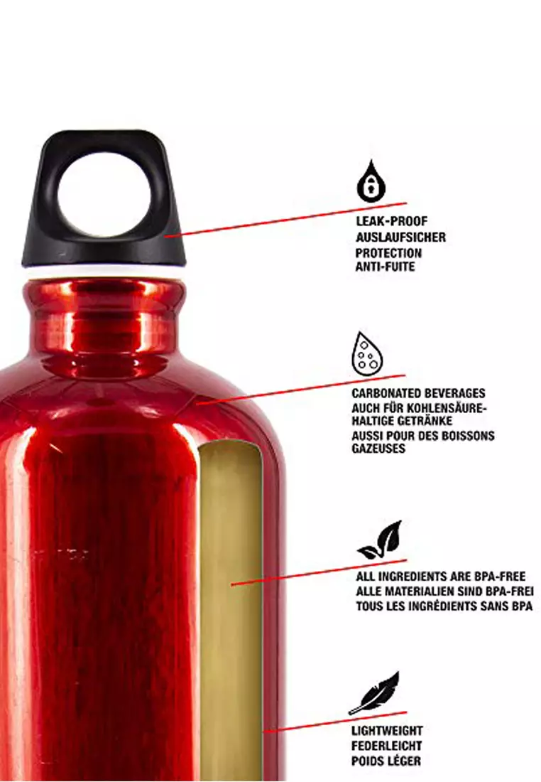 Buy Sigg SIGG 1000ml Aluminium Traveller Water Bottle / Lightweight &  Leakproof / Reusable Metal Water Bottle / BPA Free / Easy-Carry / On The Go  / Swiss Made - Red Online