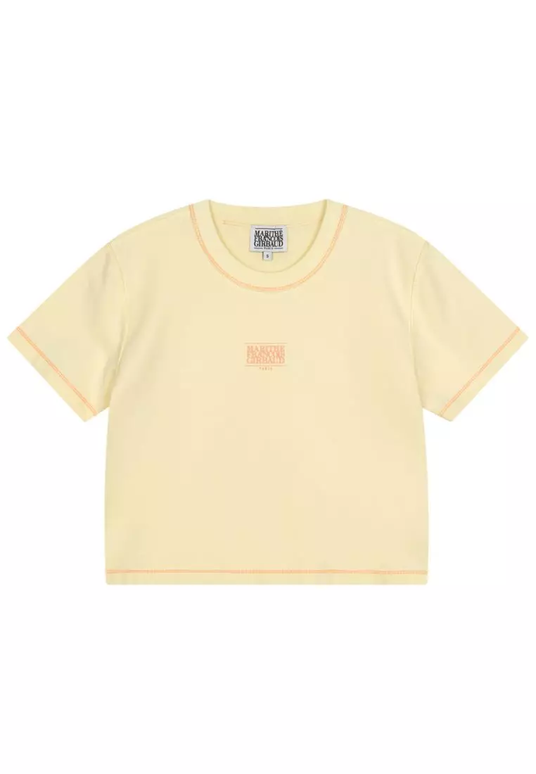 ★Marithe + Francois Girbaud★ W CLASSIC LOGO CROP TEE baby Marithe Francois Girbaud W CLASSIC LOGO BABY CROP TEE