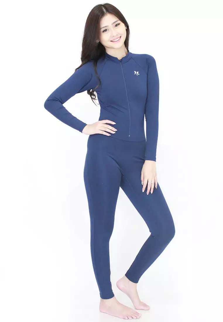 Jual Lasona Women Rashguard Full Diving Suit Long Sleeve Swimwear