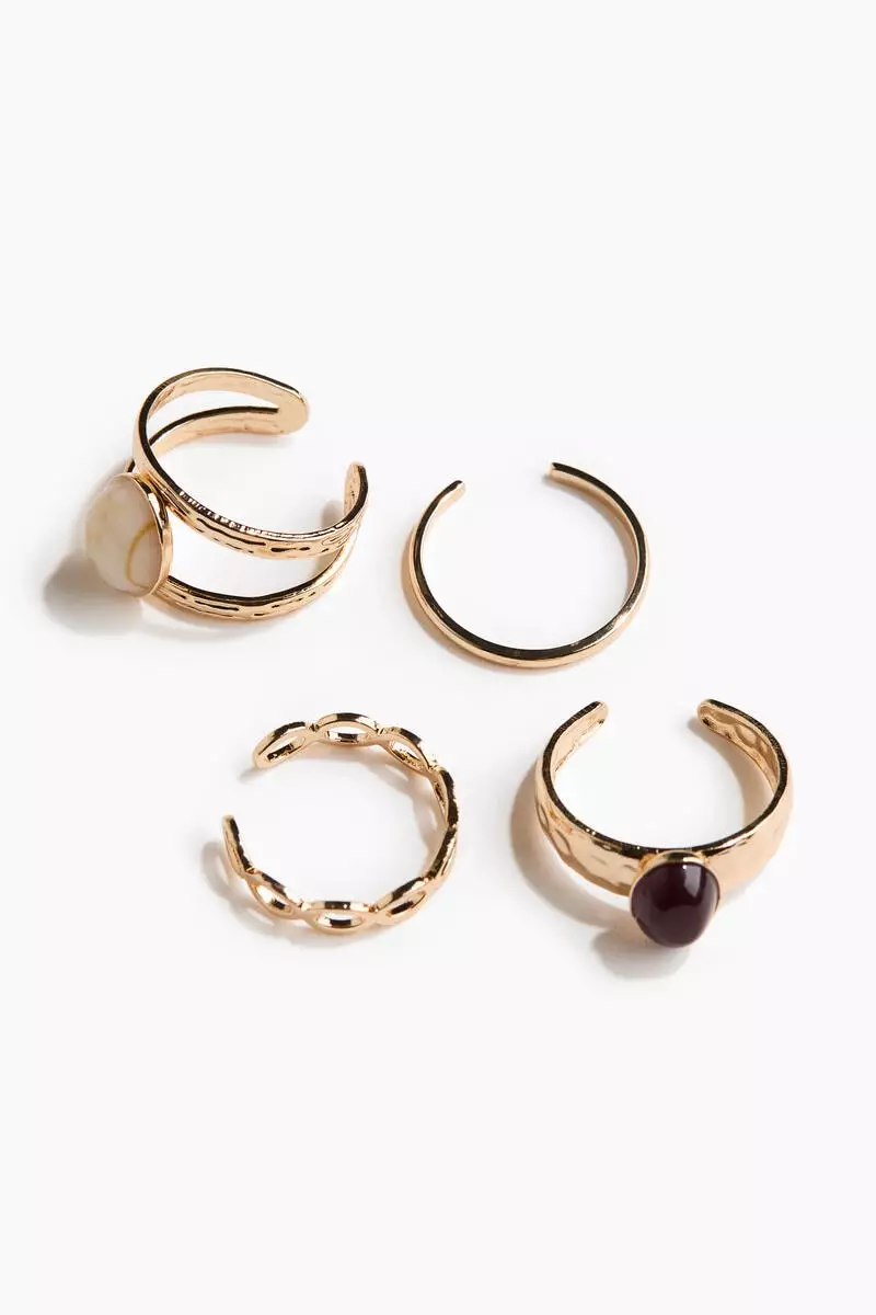4-pack metal toe rings
