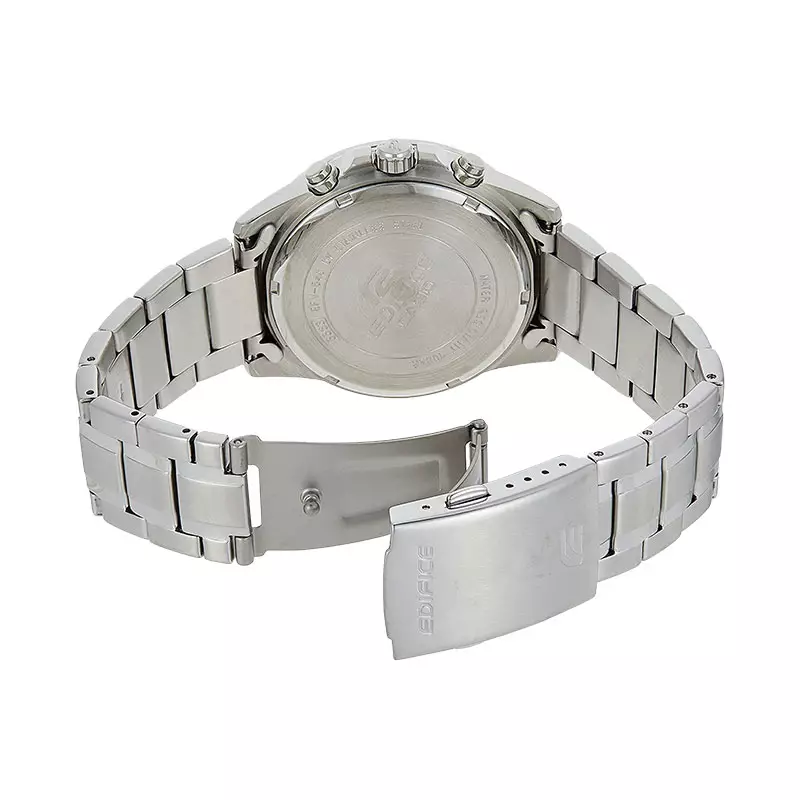 Jam Tangan Pria Casio Edifice EFV-540D-1A9VUDF Chronograph Men Black Dial Stainless Steel Band