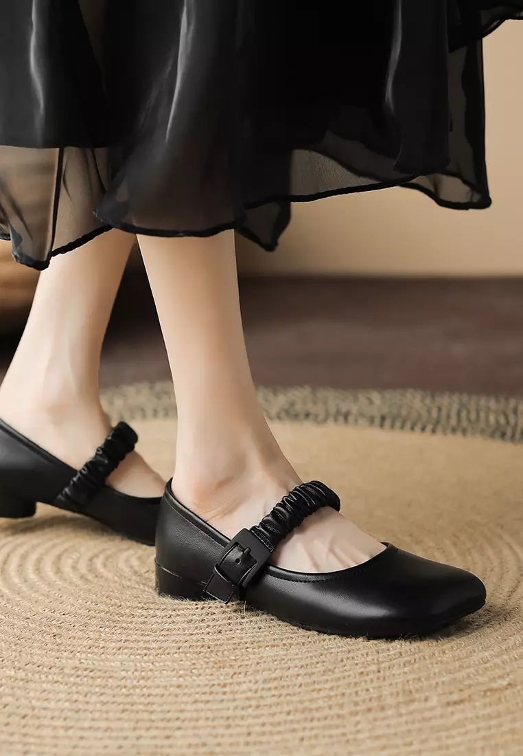 Buy Twenty Eight Shoes 3CM Pleated Strap Mary Jane Shoes XJ36883